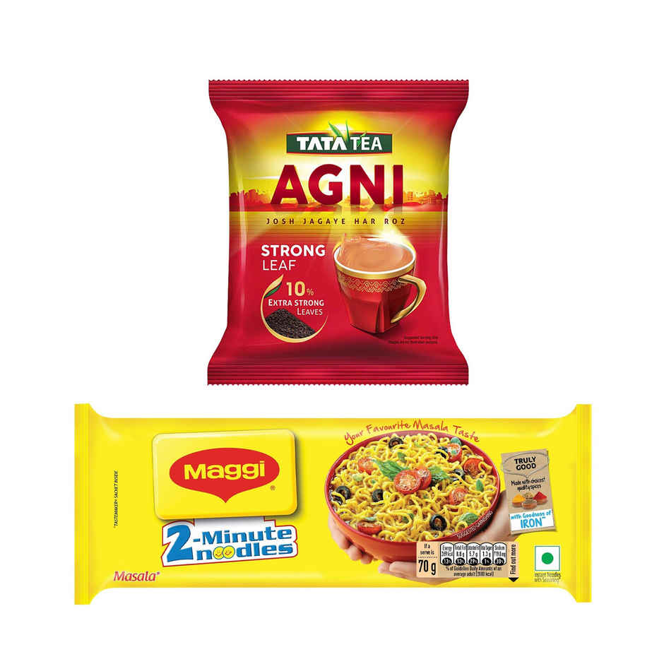 Tata Agni Tea(250gms) & Maggi 2- Minute Instant Masala Noodles(280gms) Combo