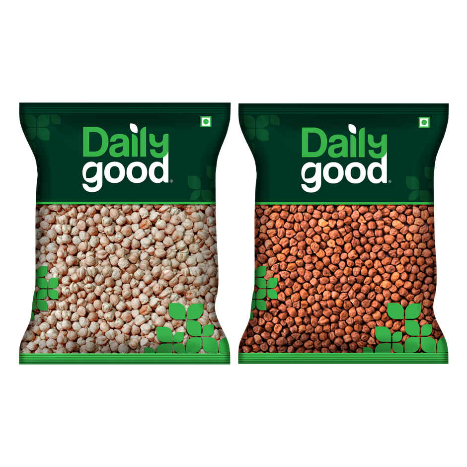 Daily Good Brown Chana(500gms) & Daily Good Unpolished Kabuli Chana / Chick Peas(500gms) Combo