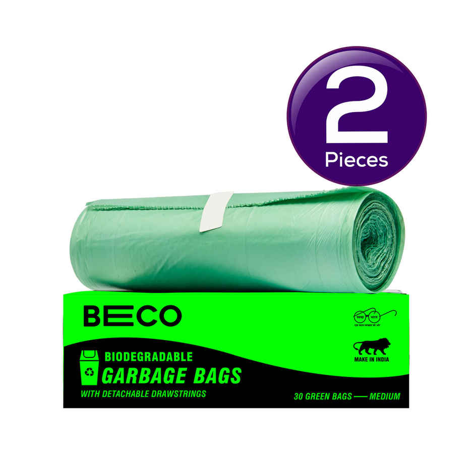 Beco Biodegradable Garbage Bags - Medium | 19 x 21 Inch 30 pc Combo
