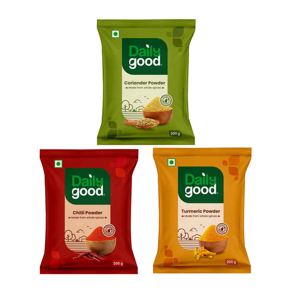 Daily Good Chilli Powder(200gms), Daily Good Coriadner Powder(200gms) & Daily Good Turmeric Powder(200gms) Combo