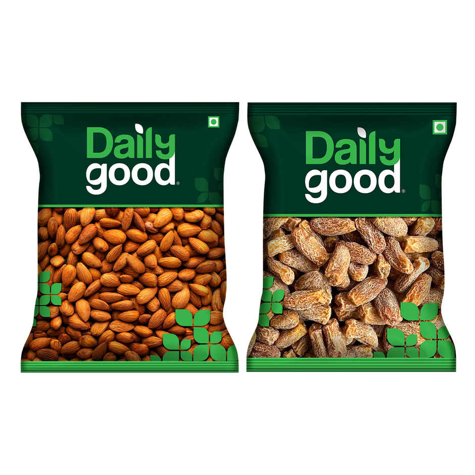 Daily Good Almond / Badam (California)(100gms) & Daily Good Dried Dates(200gms) Combo