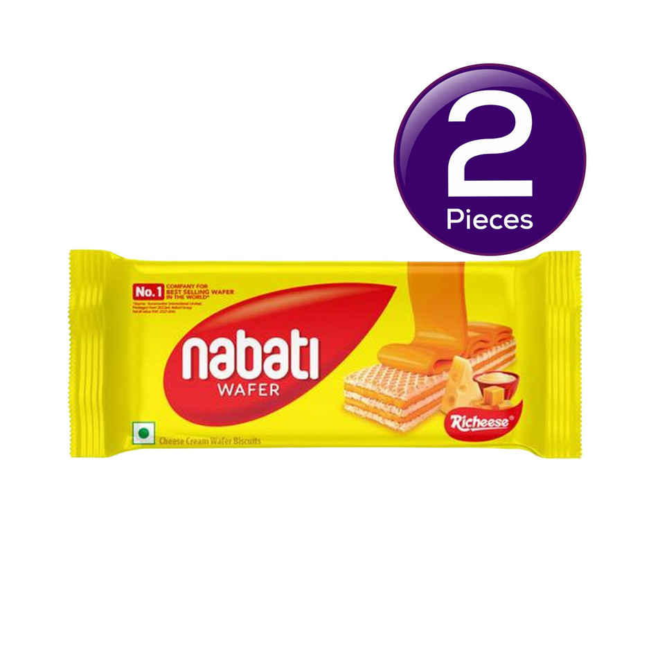 Nabati Cream Biscuits - Richeese Butter Wafer Bars | Maida-free and Trans Fat-free Combo