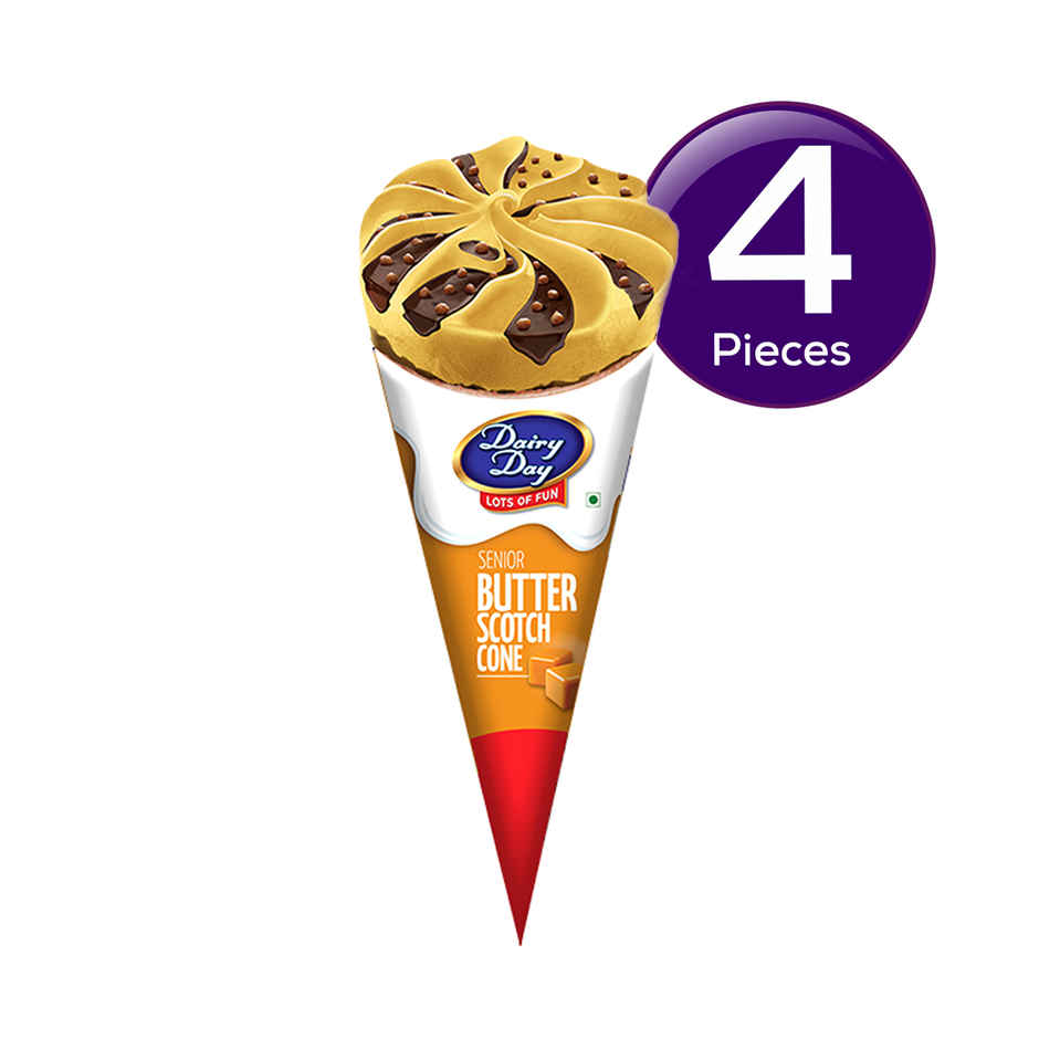 Dairy Day Butterscotch Ice Cream Cone | Crunchy & Creamy Combo
