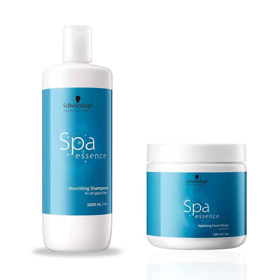 Schwarzkopf Professional Spa Essence Hydrating Treatment Hair Mask(500ml) & Schwarzkopf Professional Spa Essence Nourishing Shampoo(1l) Combo