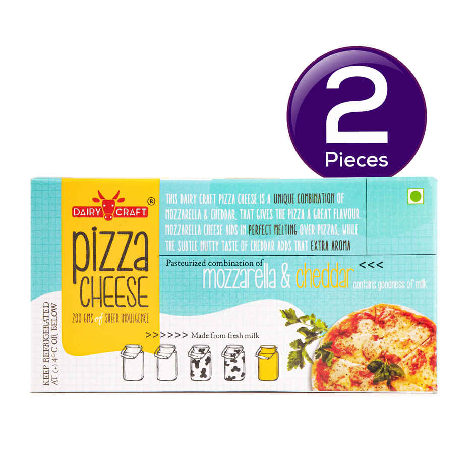 Dairy Craft Pizza Cheese Block (Mozzarella + Cheddar) Combo
