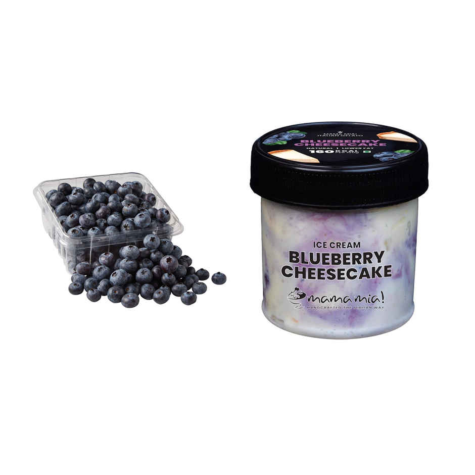 Blueberry Imported(125gms) & Mama Mia Blueberry Cheesecake Ice Cream(125ml) Combo
