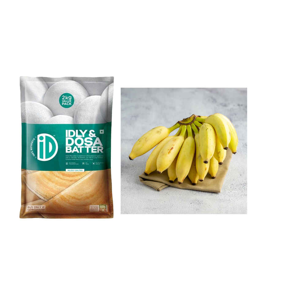 Id Idli & Dosa Batter 2.0 Kilogram(1pc) & Banana Elaichi / Yelakki(1pc) Combo 