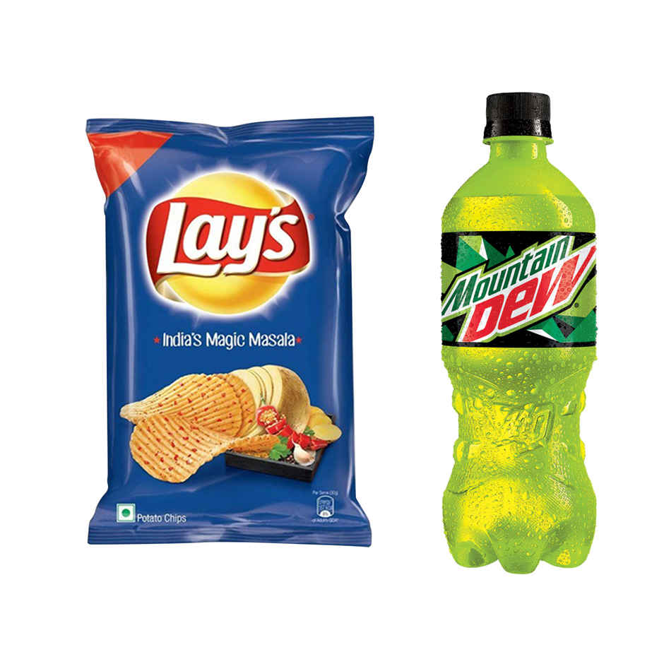 Lay'S India'S Magic Masala Potato Chips(82gms) & Mountain Dew Soft Drink(750ml) Combo