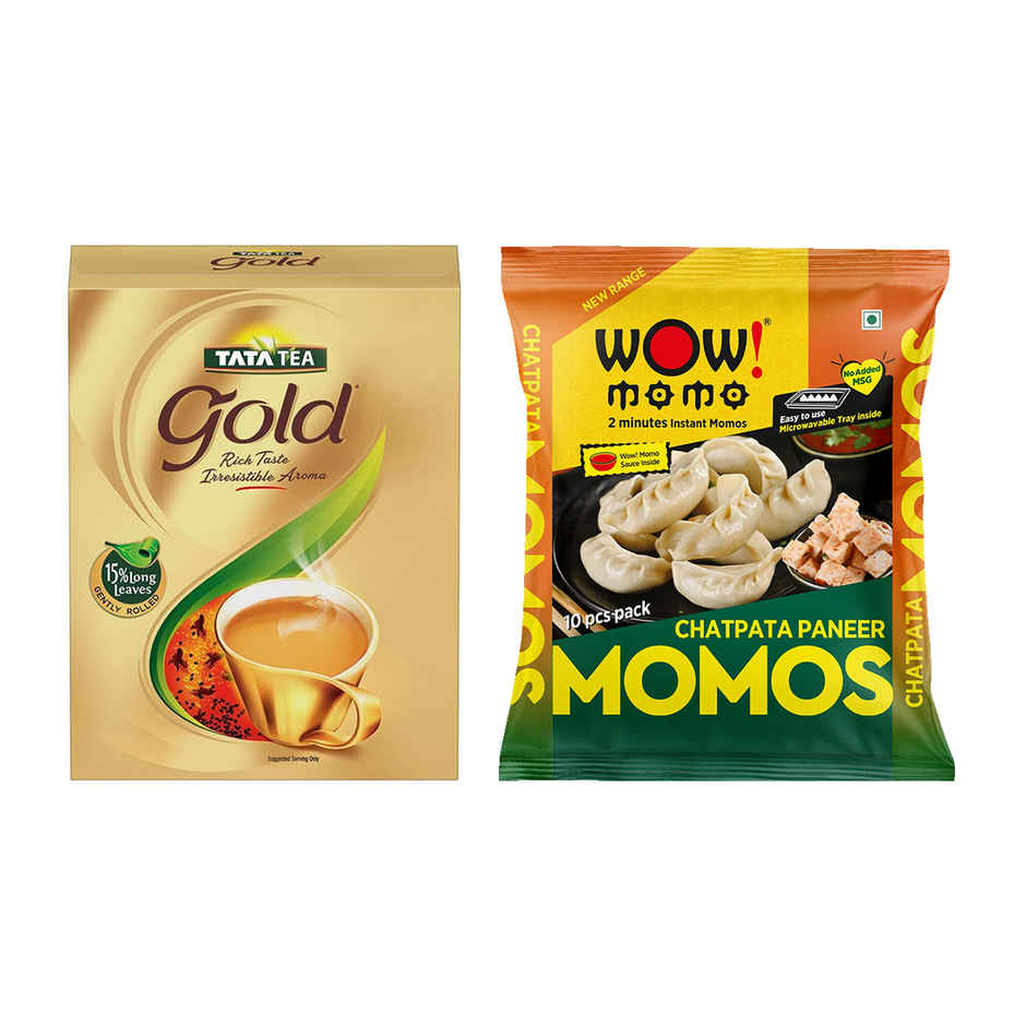 Tata Tea Gold(250gms) & Wow! Chatpata Paneer Momos(10pc) Combo