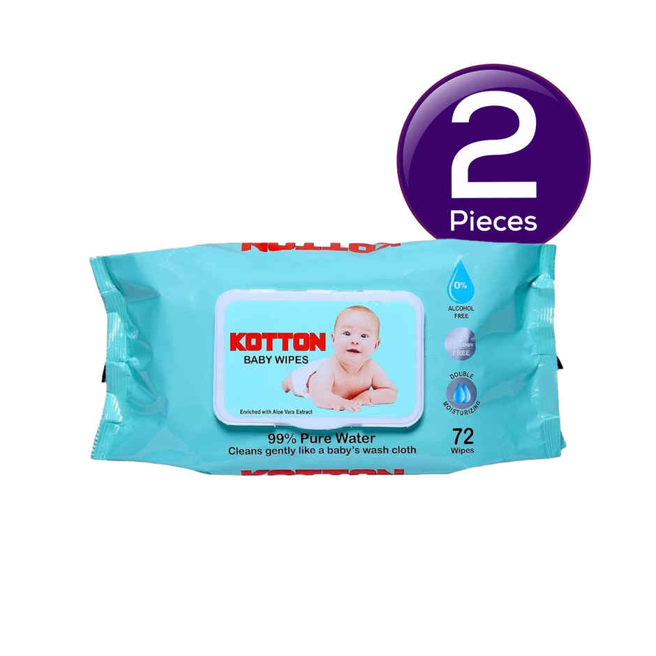 Kotton Baby Wipes Aloe Vera For Kids | 0 - 3 years Combo