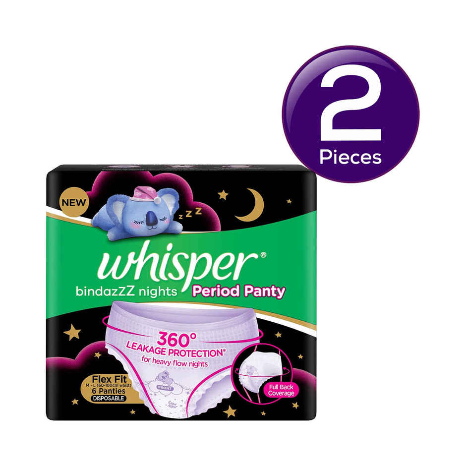 Whisper Super Absorbent Period Panties | M-L Combo