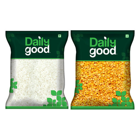 Daily Good Indrayani Rice(1kg) & Daily Good Unpolished Toor / Tur / Arhar Dal(500gms) Combo