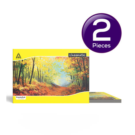 Classmate Drawing Book - 210 X 297 mm, Unruled - Assorted Designs Combo