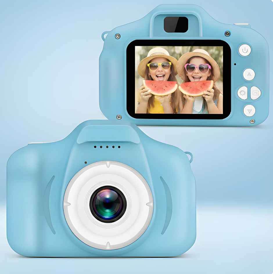 Chigy Wooh Digital Camera Toy for Kids | Video Recording | Mini Games | Rechargeable | Blue