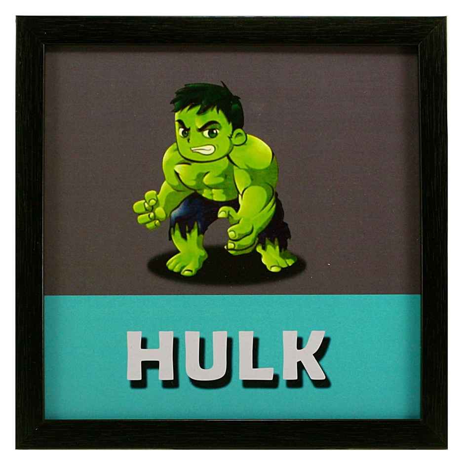 Indianara Set of 4 Kids Room Decor Framed Wall Hanging Laminated Matt Art Prints