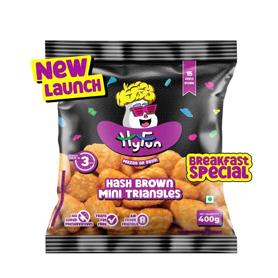 HyFun Hash Brown Mini Triangles, Breakfast Potato Snack | Frozen