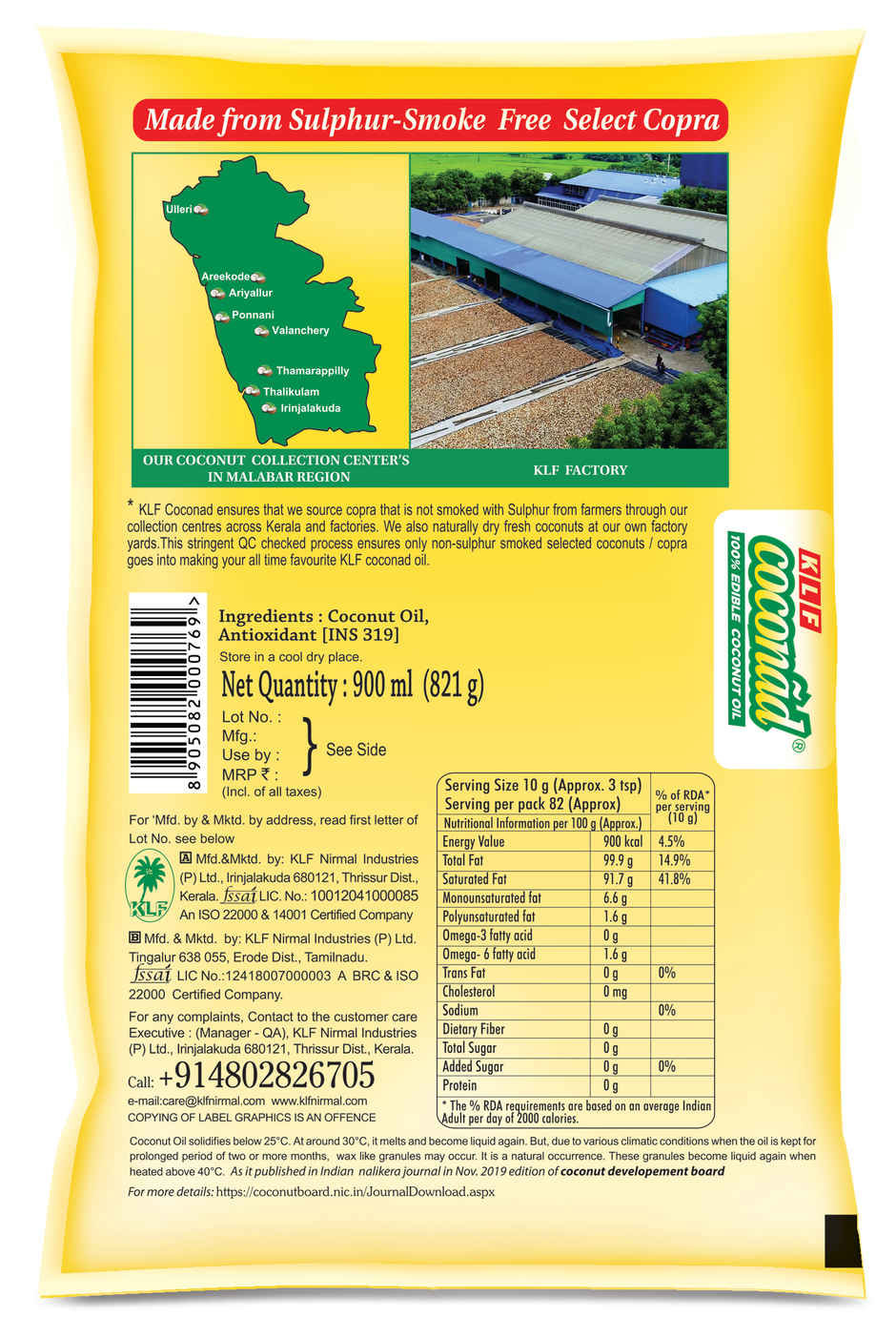 KLF Coconad Coconut Oil | Pouch