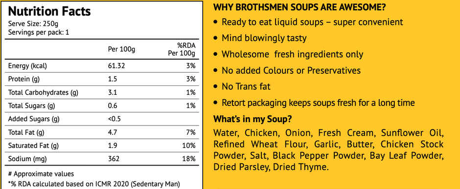 Brothsmen Classic Chicken Ready-to-Eat Liquid Soup