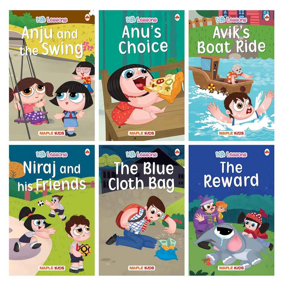 Life Lessons - Story Books for Kids (Set of 6 Books) (Illustrated)