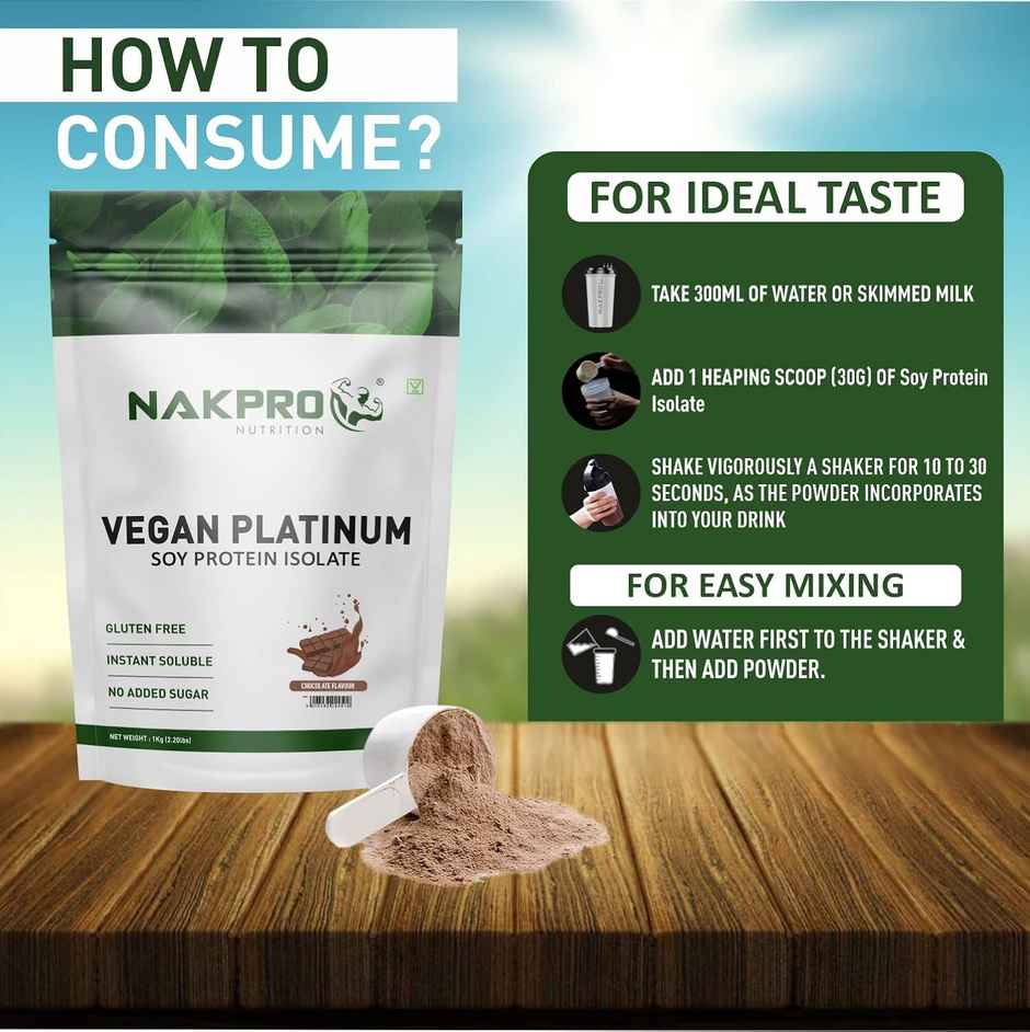 Nakpro Complete Soy Protein Isolate Chocolate - 25.3G Protein 4.6G Bcaa