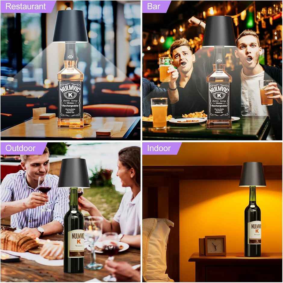 Hashwow Wireless Bottle Lamp Rechargeable Wine Bottle Touch Light