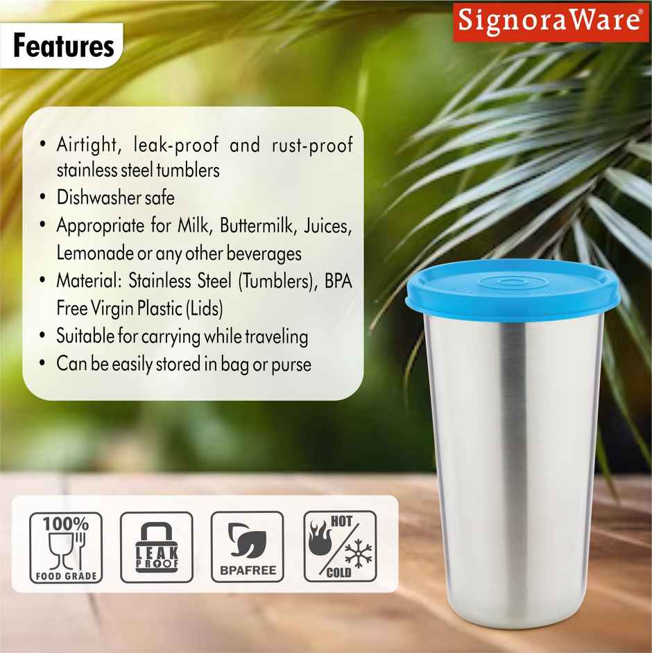 Jumbo Tumbler Steel 500ml Blue
