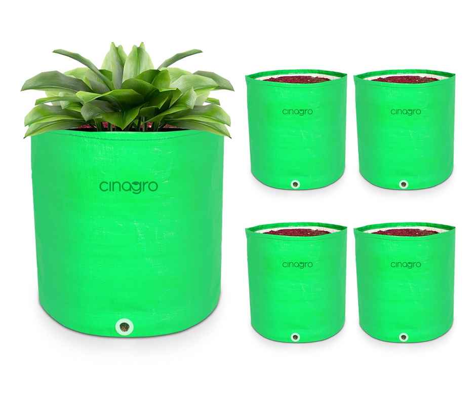 Cinagro Gardening Grow Bags - 260 GSM | 12 x 12 cm | UV-Resistant | Biodegradable