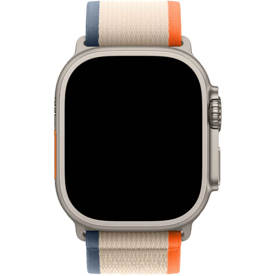 DailyObjects (38/40/41/Series10 42mm) Orange-Beige Pull Tab Nylon Weave WatchBand