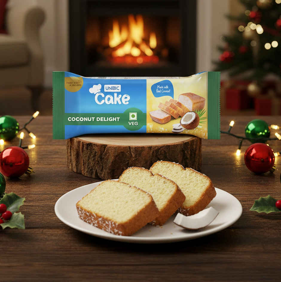 Unibic Coconut Delight Veg Bar Cake | Eggless