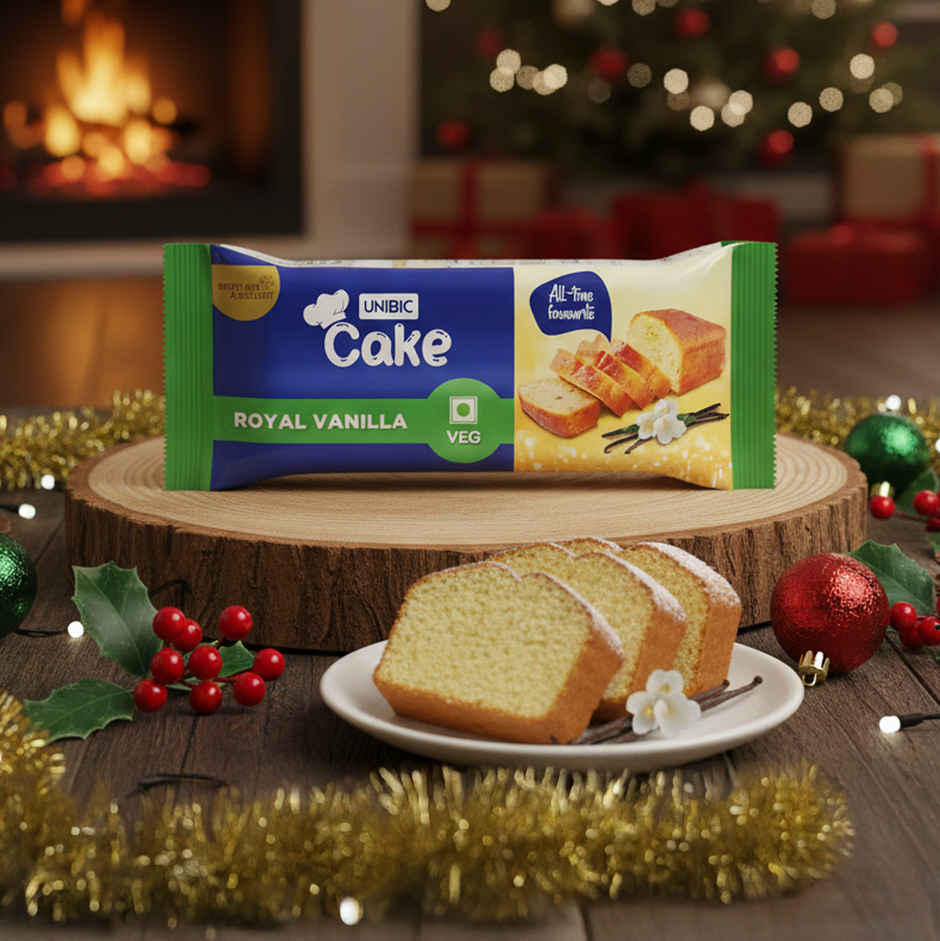 UNIBIC Royal Vanilla Veg Bar Cake | Eggless