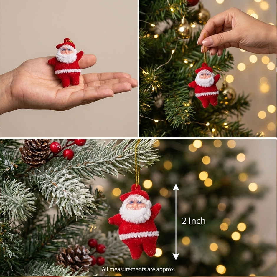 Christmas Santa Tree Decorations | Red | Picfest
