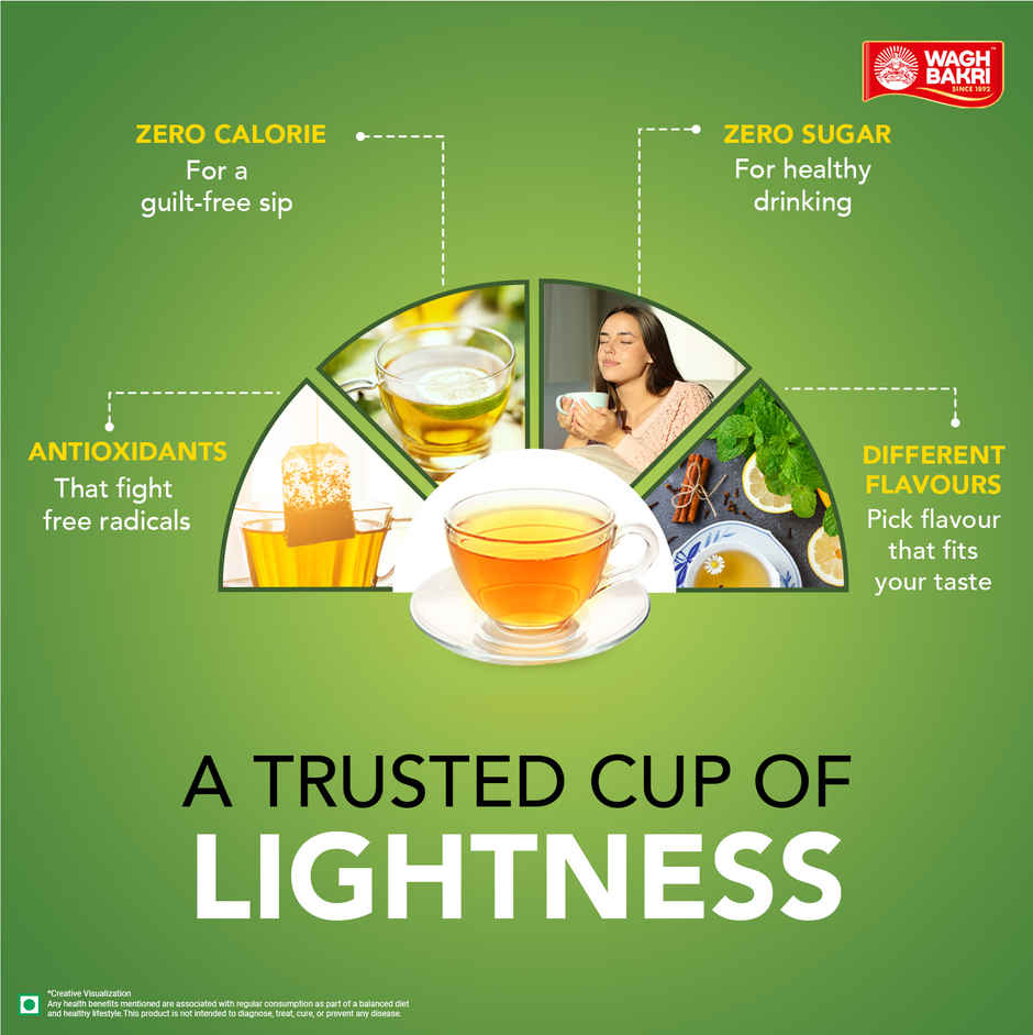 Wagh Bakri Honey and Lemon Green Tea Bags