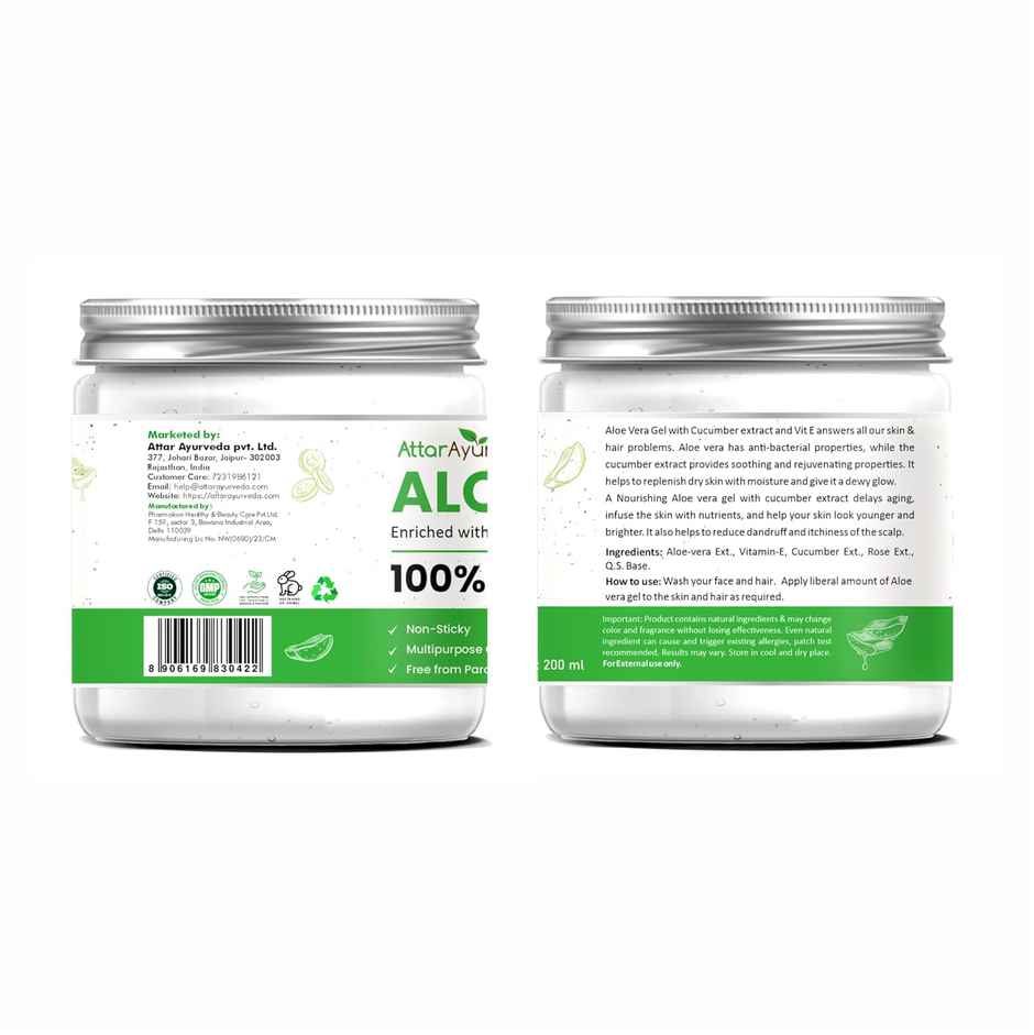 Attar Ayurveda Aloe Vera Gel For Skin And Hair