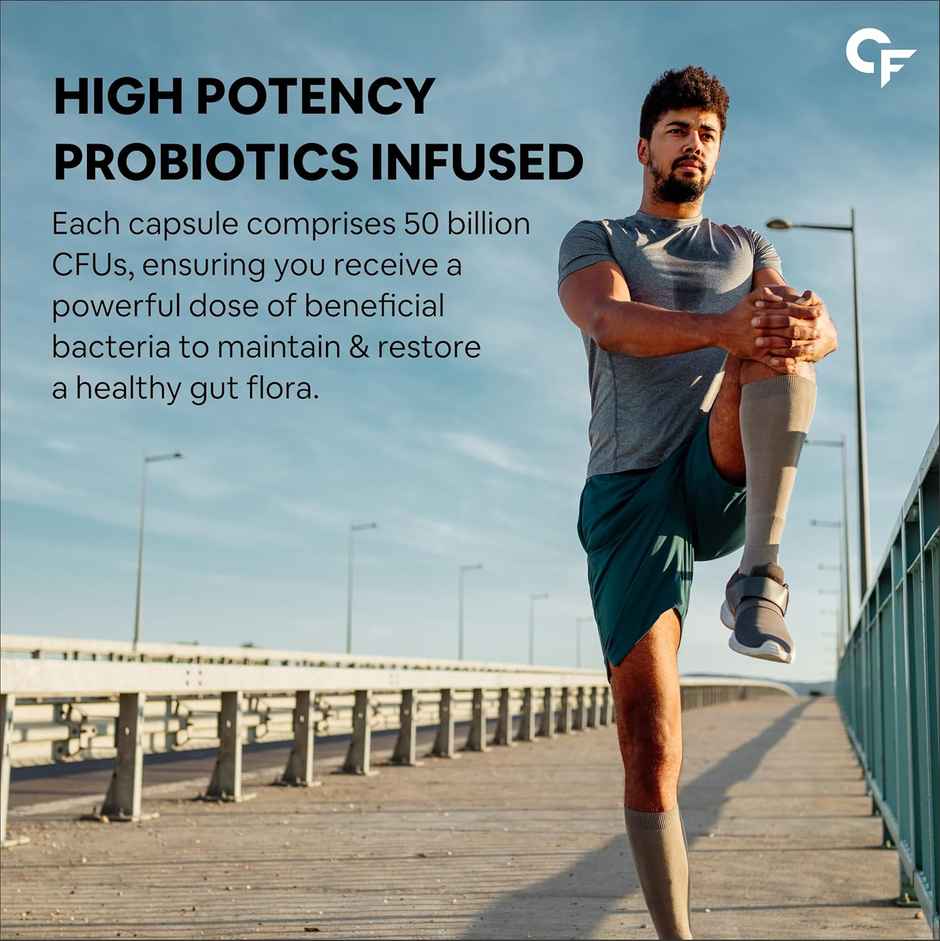 Carbamide Forte Probiotics Supplement 50 Billion CFU for Women & Men 60 Veg Capsules