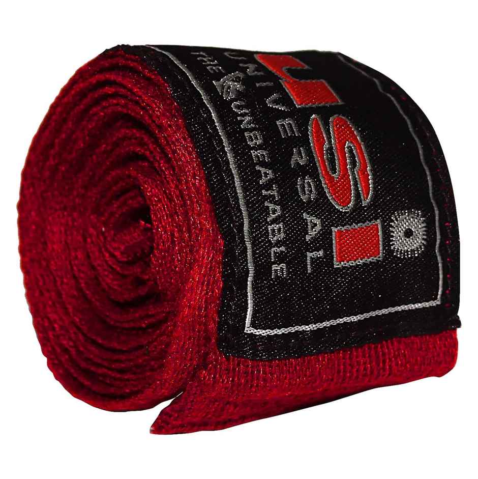 USI Universal Boxing Hand Wrap, 628C Stretchable Hand Wraps ( Pair Set, Red)