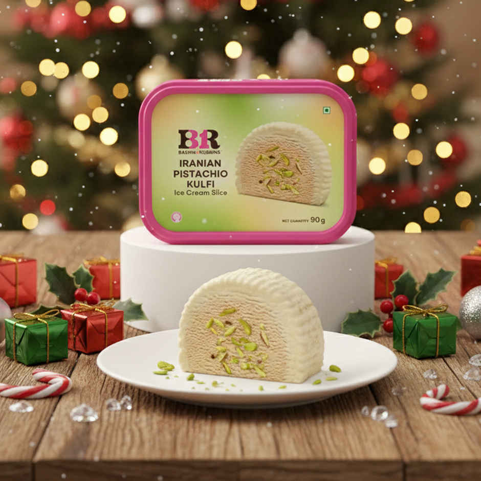 Baskin Robbins Iranian Pistachio Kulfi Ice Cream Cake Slice