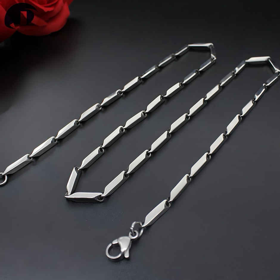 Fashion Frill Men's Rice Chain Silver 22 Inches