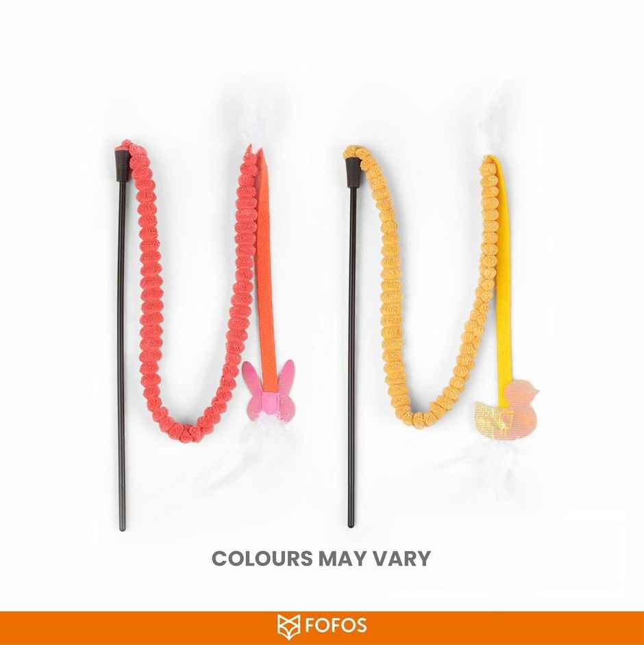 FOFOS Teaser Cat Toy - Assorted Colours | US Grade Catnip Toy | Cat Toys For Big Cats and Kittens