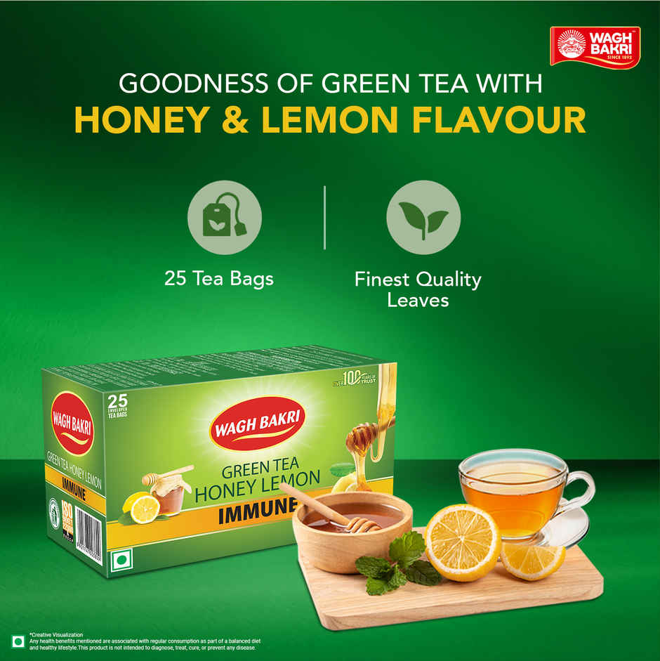 Wagh Bakri Honey and Lemon Green Tea Bags