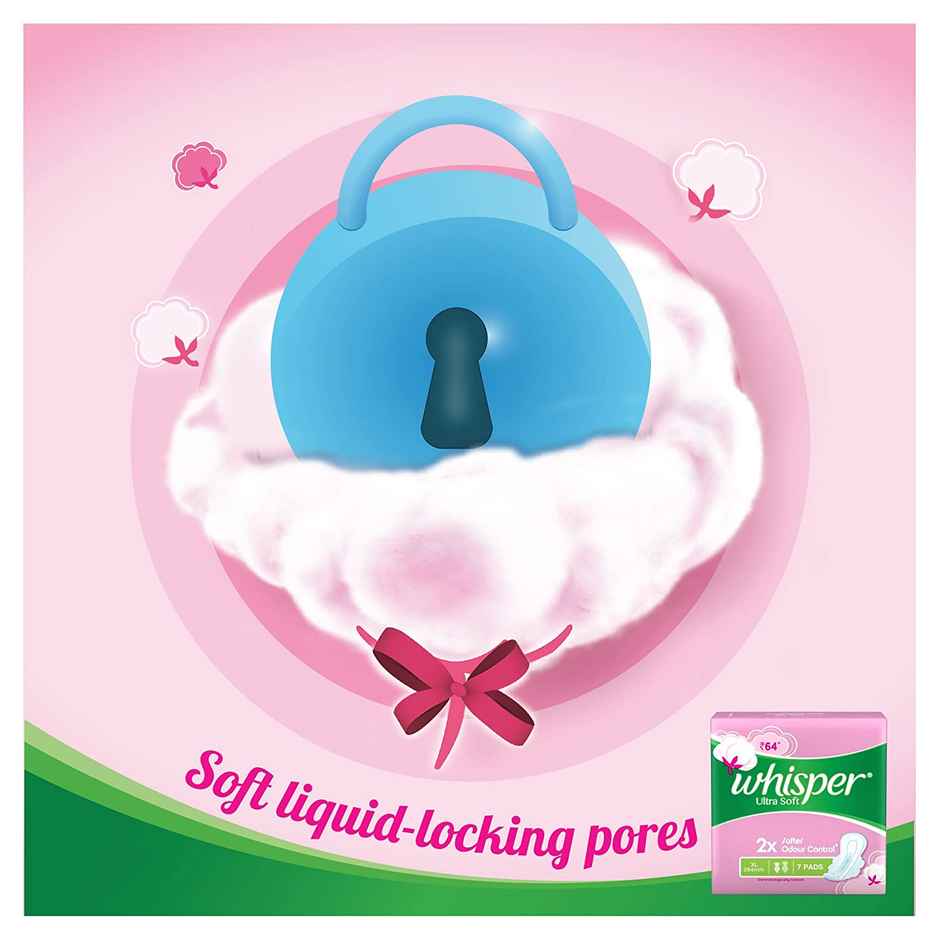 Whisper Ultra Soft Air Fresh Sanitary Pads - XL