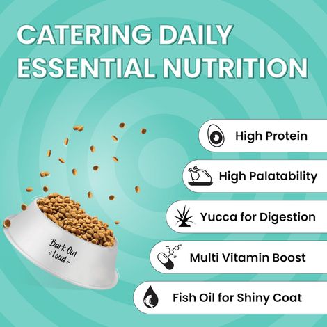 Bark Out Loud | Essentials Fresh Chicken and Egg Adult Dog Dry Food | Medium and Large Breed