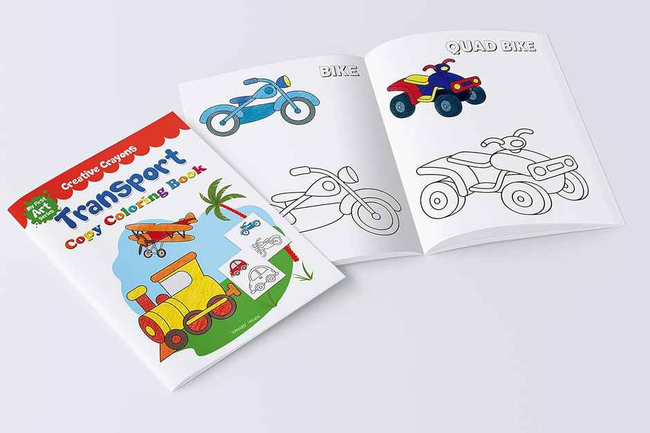 Colouring Books Super Boxset Pack of 6 Crayon Copy Colour Books for Kids