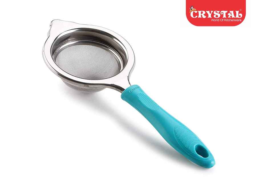 Crystal Stainless Steel Small Strainer, Color May Vary