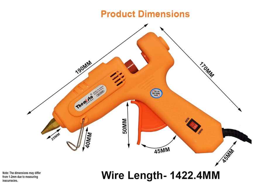 Aptechdeals 60W /100 Watt Dual Watt Glue Gun With 5 Milky Glue Stick