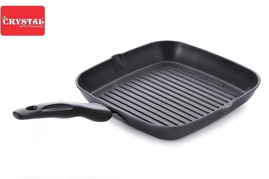 Crystal Eco Series Non Stick Die Cast Square Grill Pan - 27 Cms