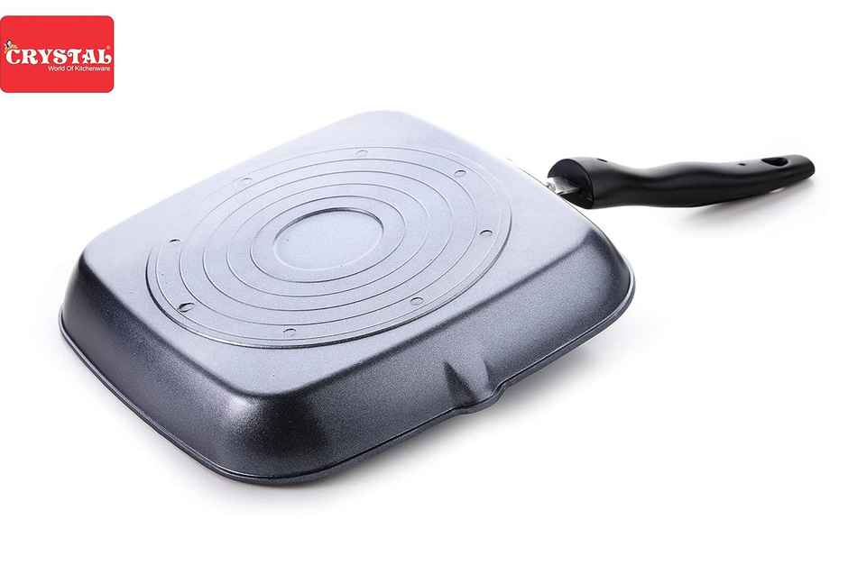 Crystal Eco Series Non Stick Die Cast Square Grill Pan - 27 Cms
