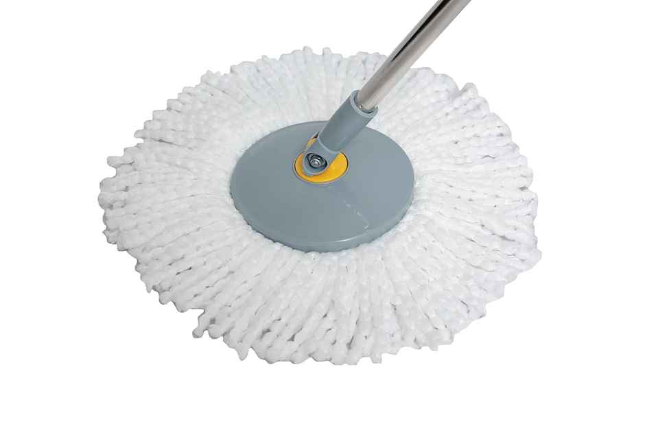 Esquire 360 Bucket Spin Mop Stick With an Additional Refill - Color Grey