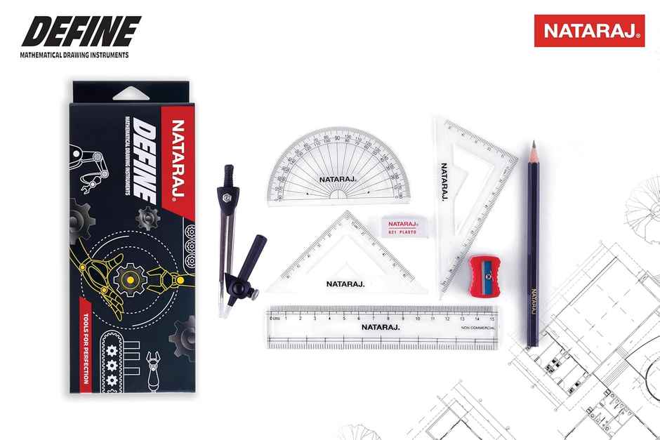 Nataraj Define Mathematical Drawing Instruments Geometry Box | High precision instruments