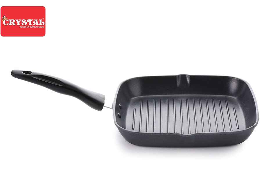 Crystal Eco Series Non Stick Die Cast Square Grill Pan - 27 Cms