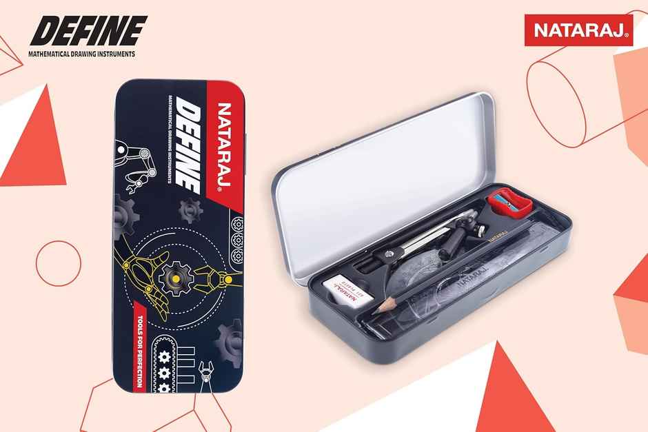 Nataraj Define Mathematical Drawing Instruments Geometry Box | High precision instruments